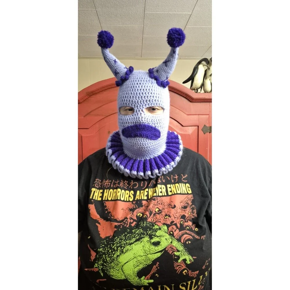 Oddly Hooked Artisan Made Balaclava Ski Mask Festival Concert Wear Punk Clown